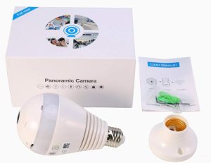 WIFI V380 bulb Camera LED bulb lamp Monitor 1080P panoramic wireless wifi Cam dual light source 1