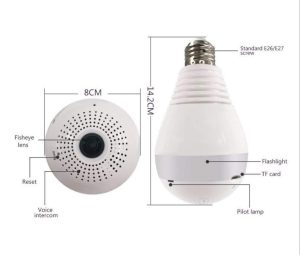 WIFI V380 bulb Camera LED bulb lamp Monitor 1080P panoramic wireless wifi Cam dual light source 4
